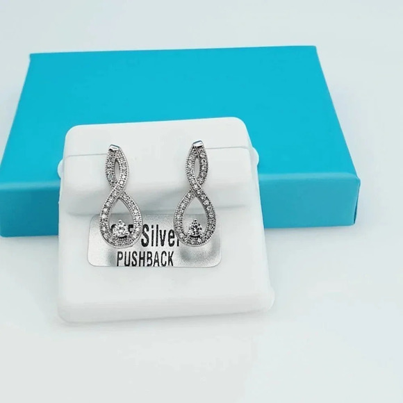 "925 Sterling Silver CZ Beautiful Earrings for Women, 1USPAR4225 - Picture 8 of 11